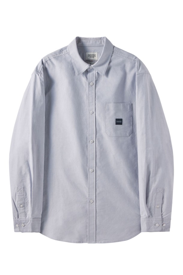 BROMPTON LONDON - 긴팔셔츠 - OXFORD SHIRT - GREY (P251MSH401)