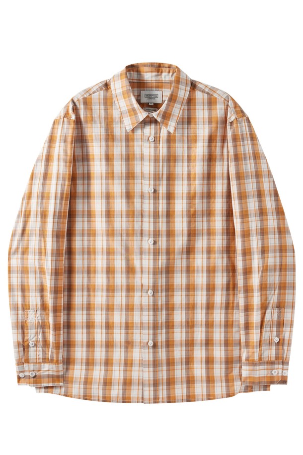 BROMPTON LONDON - 긴팔셔츠 - 1975 LONG SLEEVE CHEQUERED SHIRT - ORANGE (P251MSH403)