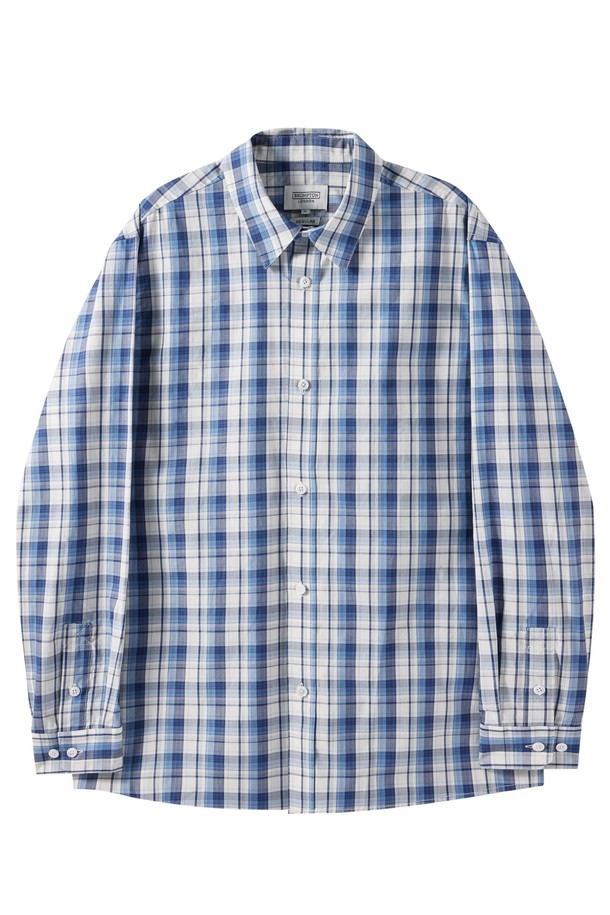 BROMPTON LONDON - 긴팔셔츠 - 1975 LONG SLEEVE CHEQUERED SHIRT - NAVY (P251MSH403)