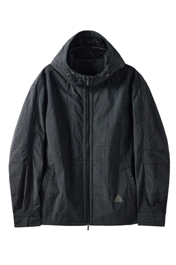 BROMPTON LONDON - 블루종/점퍼 - SLEEVES CHEQUERED HOOD JUMPER - BLACK (P251UJP103)