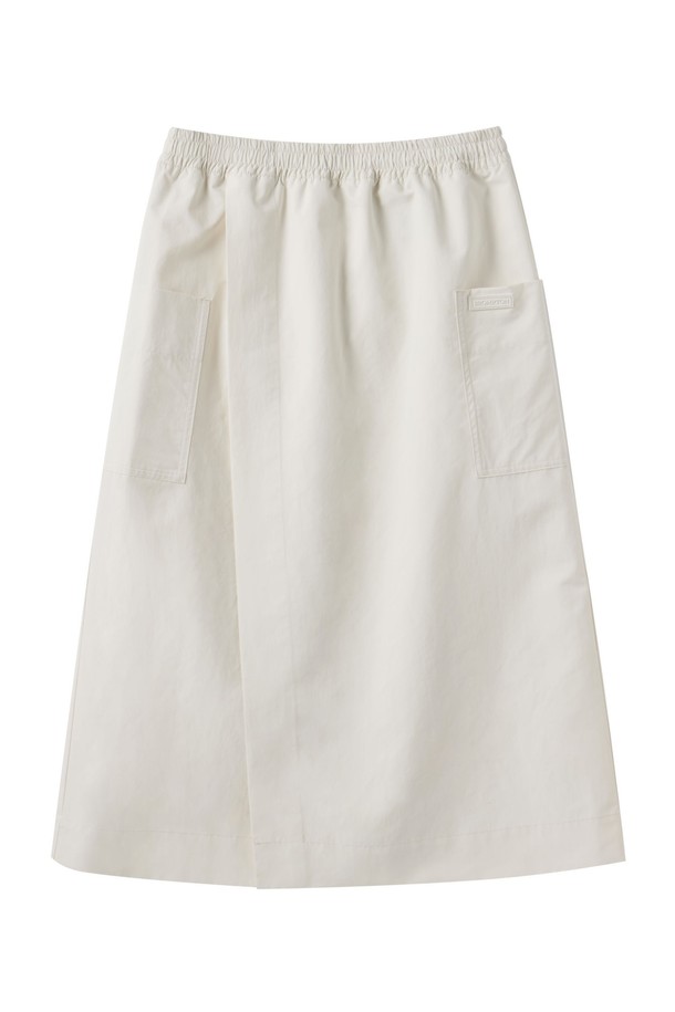 BROMPTON LONDON - 미디스커트 - W BANDING WRAP SKIRT - IVORY (P251WSK101)