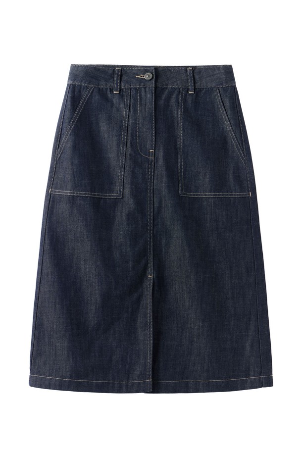 BROMPTON LONDON - 미디스커트 - W 1975 DENIM SKIRT - INDIGO (P251WSK463)