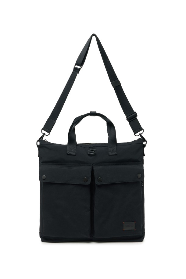 BROMPTON LONDON - 토트백 - TWO POCKET TOTE BAG - BLACK (P255ATO401)