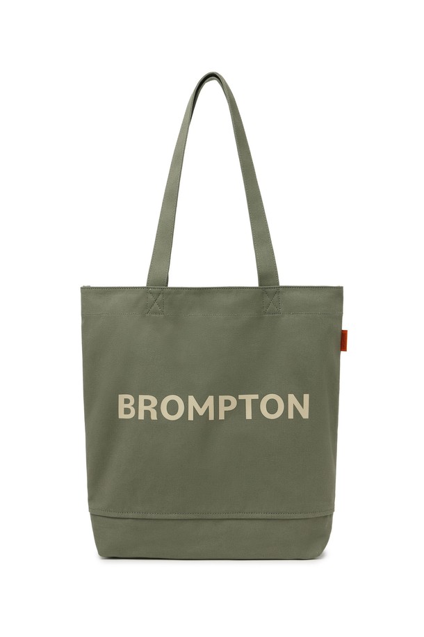 BROMPTON LONDON - 에코/캔버스백 - COLOR BLOCK LOGO ECOBAG - KHAKI (P255ATO402)