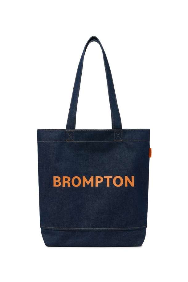 BROMPTON LONDON - 에코/캔버스백 - COLOR BLOCK LOGO ECOBAG - INDIGO (P255ATO402)