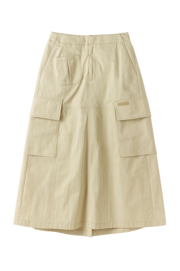 BROMPTON LONDON - 미디스커트 - W BRITISH CAMPER CARGO SKIRT - BEIGE (P252WSK481)