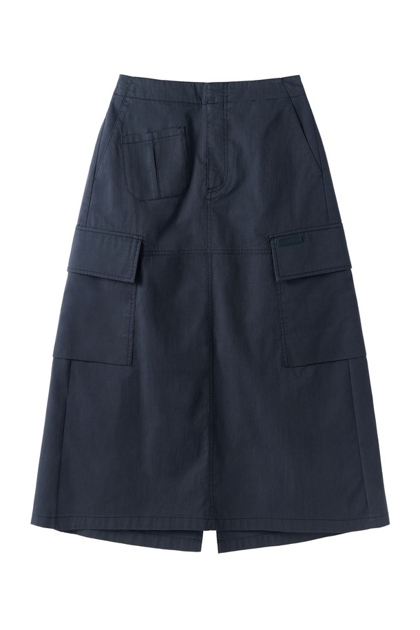 BROMPTON LONDON - 미디스커트 - W BRITISH CAMPER CARGO SKIRT - NAVY (P252WSK481)