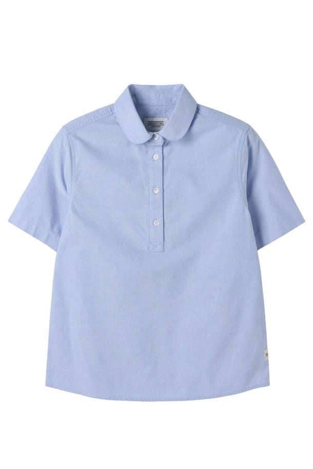 BROMPTON LONDON - 셔츠 - W OXFORD HALF SLEEVE COLLAR SHIRT - BLUE (P252WSH434)