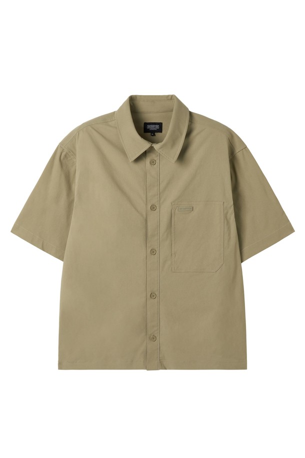 BROMPTON LONDON - 반팔셔츠 - DENIM-LIKE HALF SLEEVE SHIRT - BEIGE (P252MSH180)