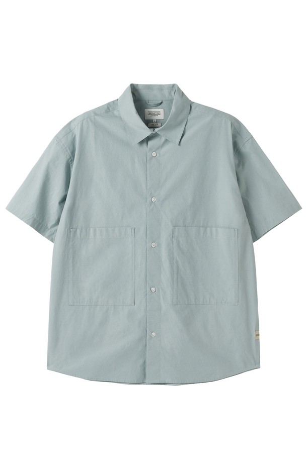 BROMPTON LONDON - 반팔셔츠 - BIOWASHED HALF SLEEVE SHIRT - MINT (P252MSH433)