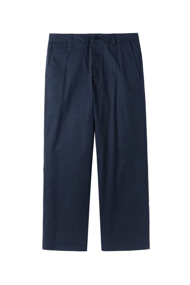 BROMPTON LONDON - 캐주얼팬츠 - SUMMER COTTON BASIC TROUSERS - NAVY (P252MPT430)