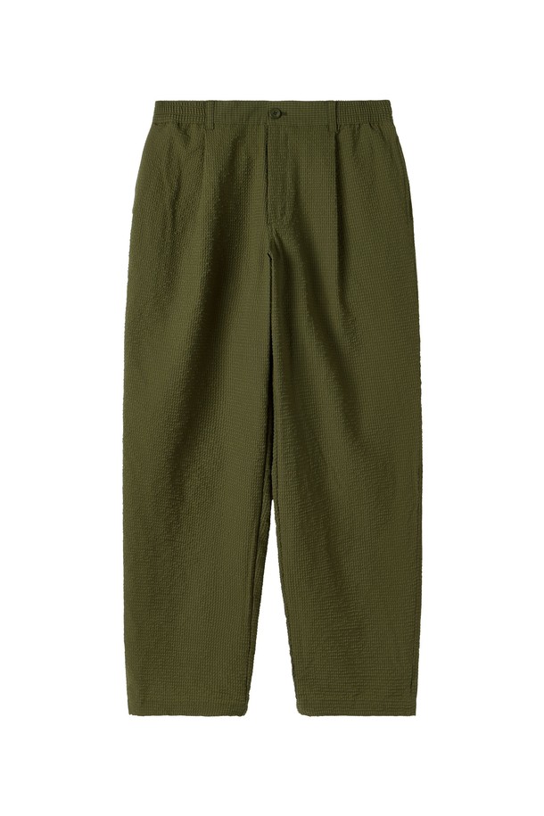 BROMPTON LONDON - 캐주얼팬츠 - SEERSUCKER SET TROUSERS - KHAKI (P252MPT485)