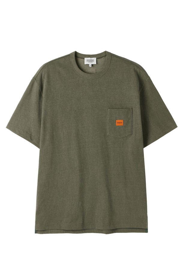 BROMPTON LONDON - 반팔티셔츠 - 1975 PIGMENT HALF SLEEVE T-SHIRT - OLIVE (P252UTS430)