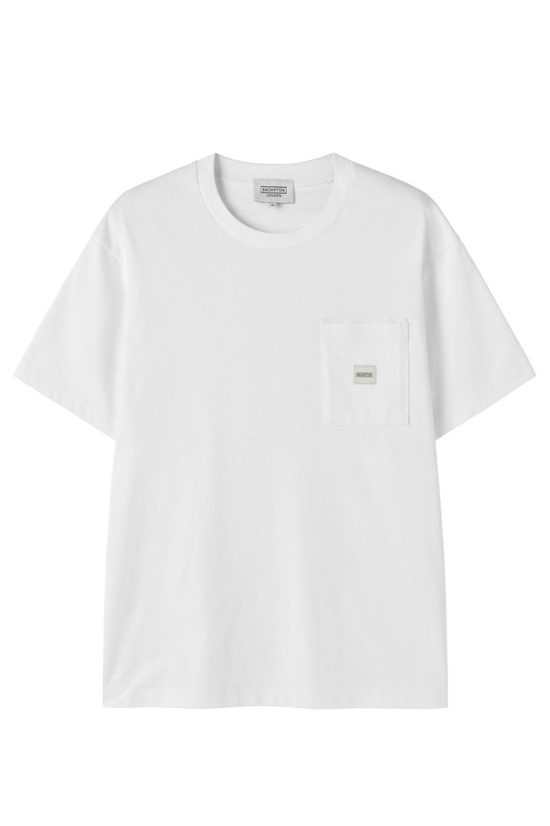 BROMPTON LONDON - 반팔티셔츠 - BASIC HALF SLEEVE T-SHIRT - WHITE (P252UTS431)