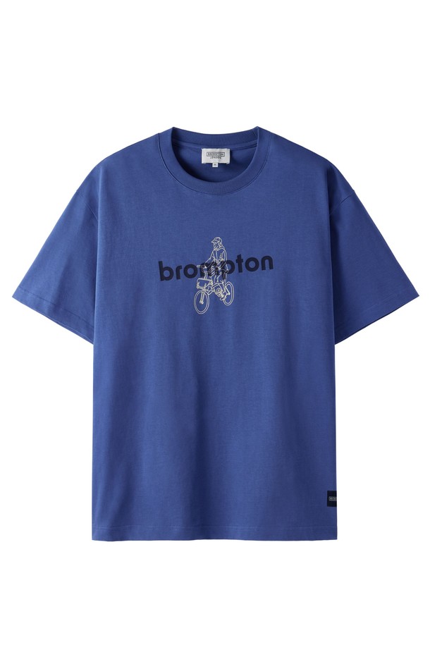 BROMPTON LONDON - 반팔티셔츠 - BROMPTON RIDER GRAPHIC T-SHIRT - BLUE (P252UTS436)