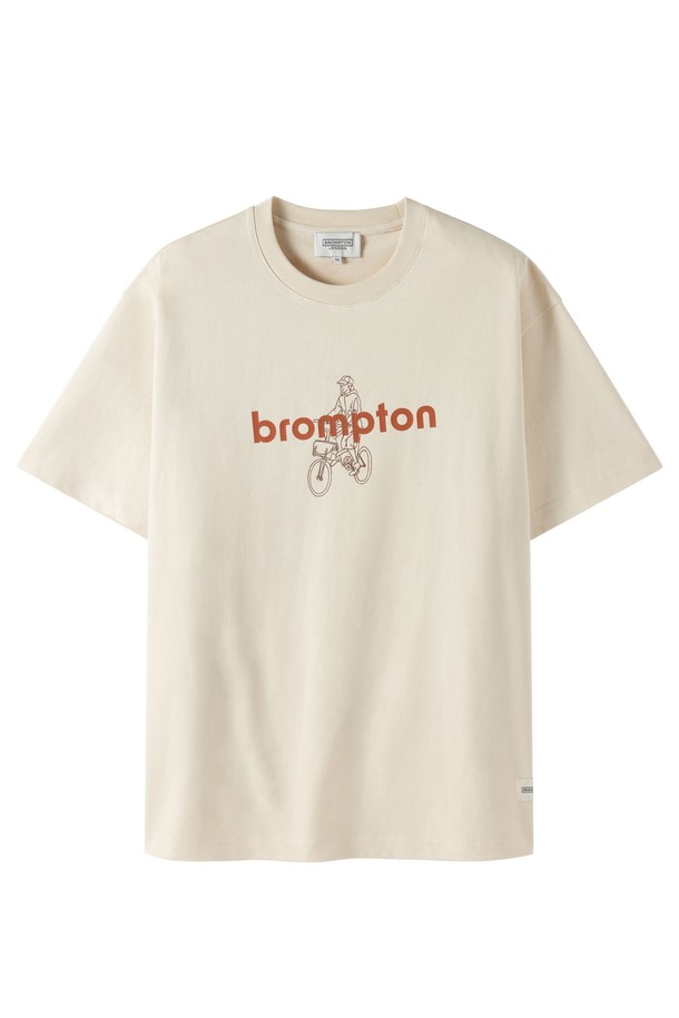 BROMPTON LONDON - 반팔티셔츠 - BROMPTON RIDER GRAPHIC T-SHIRT - L/BEIGE (P252UTS436)