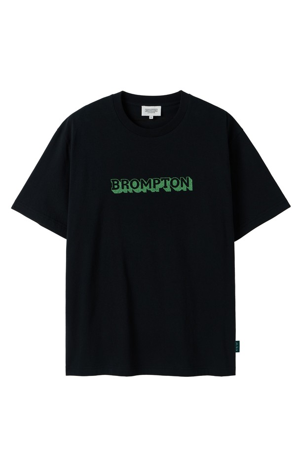 BROMPTON LONDON - 반팔티셔츠 - BROMPTON LOGO SHORT SLEEVE - BLACK (P252UTS450)