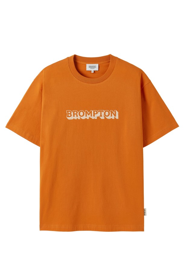 BROMPTON LONDON - 반팔티셔츠 - BROMPTON LOGO SHORT SLEEVE - ORANGE (P252UTS450)