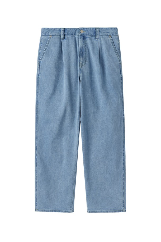 BROMPTON LONDON - 데님 - SUMMER WASHED DENIM TROUSERS - BLUE (P252MDP430)