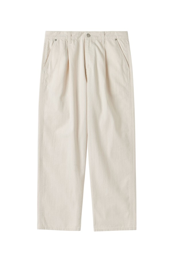 BROMPTON LONDON - 데님 - SUMMER WASHED DENIM TROUSERS - CREAM (P252MDP430)