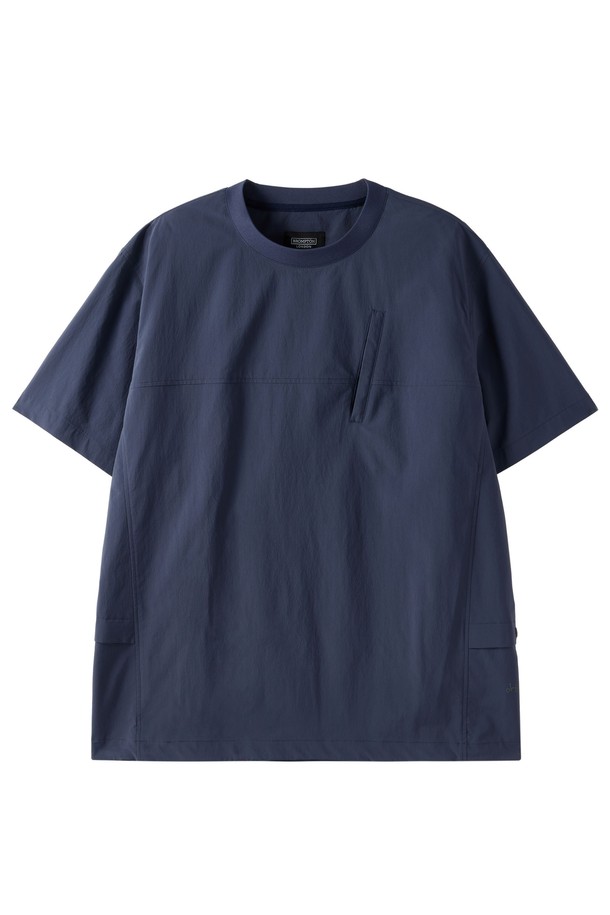BROMPTON LONDON - 반팔티셔츠 - LIGHTWEIGHT NYLON HALF SLEEVE T-SHIRT - NAVY (P252UTS184)