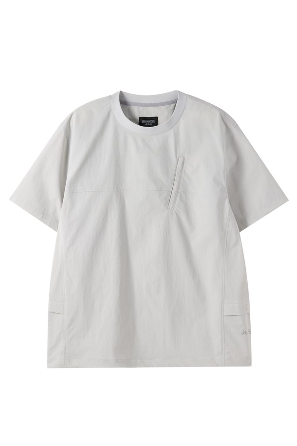 BROMPTON LONDON - 반팔티셔츠 - LIGHTWEIGHT NYLON HALF SLEEVE T-SHIRT - L/GREY (P252UTS184)