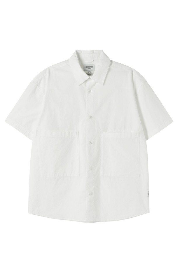 BROMPTON LONDON - 반팔셔츠 - BIOWASHED HALF SLEEVE SHIRT - WHITE (P252MSH433)