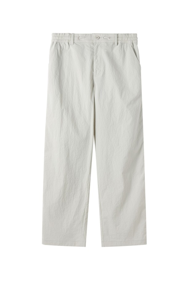 BROMPTON LONDON - 캐주얼팬츠 - POLYESTER SEERSUCKER TROUSERS - L/GREY (P252MPT185)