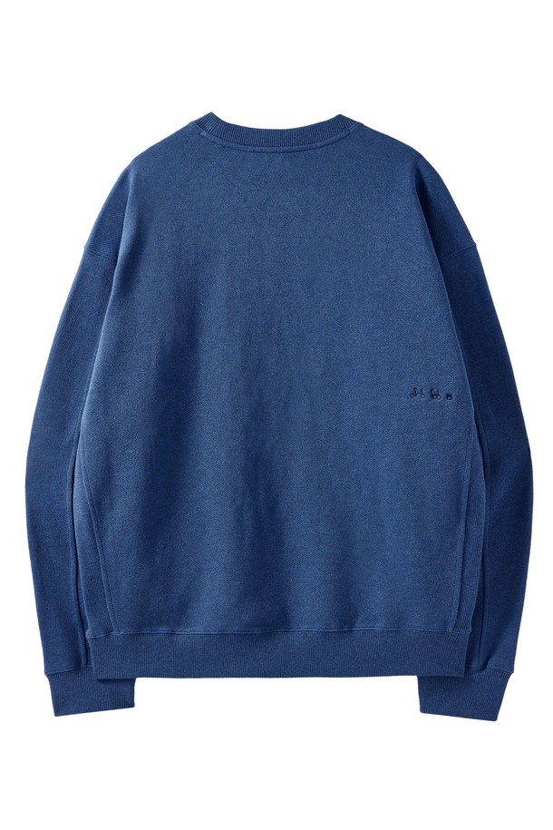 BROMPTON LONDON - 스웨트셔츠 - DIAGONAL JACQUARD SWEATSHIRT - BLUE (P251USW460)