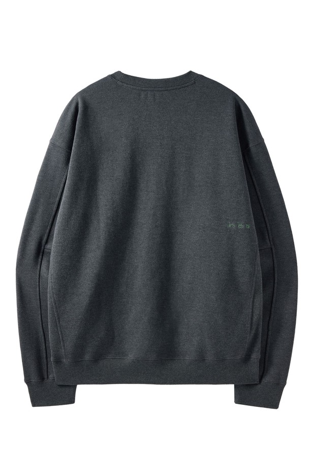 BROMPTON LONDON - 스웨트셔츠 - DIAGONAL JACQUARD SWEATSHIRT - CHARCOAL (P251USW460)