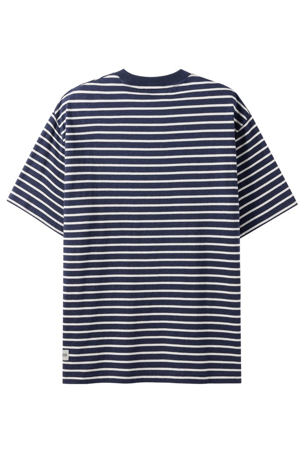 BROMPTON LONDON - 반팔티셔츠 - STRIPED HALF SLEEVED T-SHIRT - NAVY (P252UTS437)