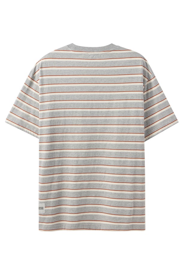 BROMPTON LONDON - 반팔티셔츠 - STRIPED HALF SLEEVED T-SHIRT - M/GREY (P252UTS437)