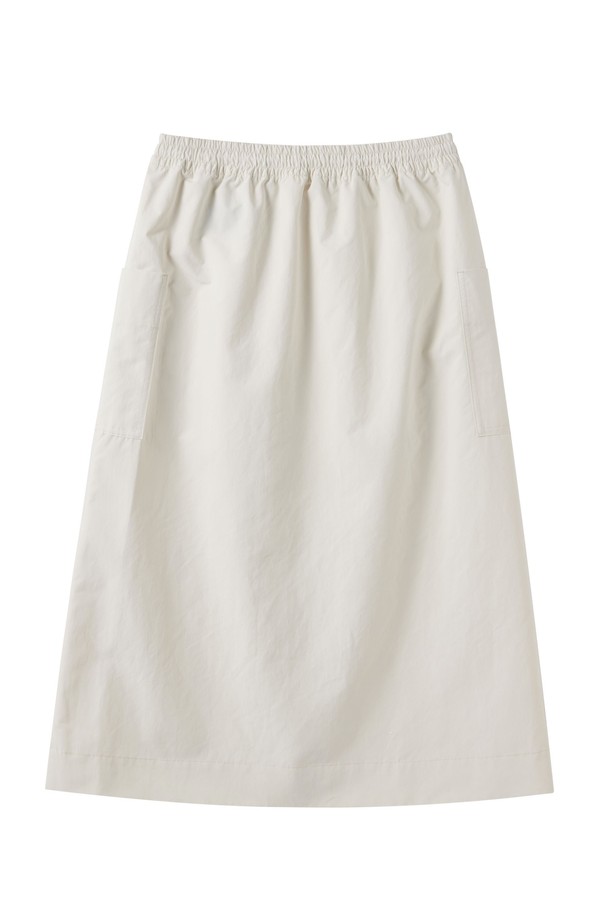 BROMPTON LONDON - 미디스커트 - W BANDING WRAP SKIRT - IVORY (P251WSK101)