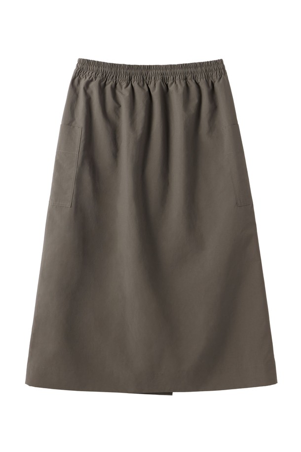 BROMPTON LONDON - 미디스커트 - W BANDING WRAP SKIRT - BROWN (P251WSK101)