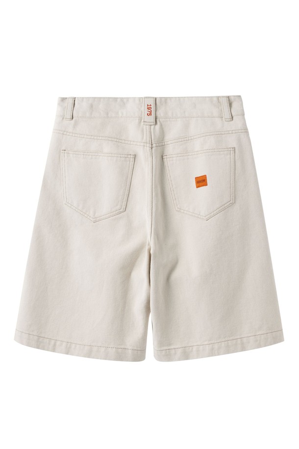 BROMPTON LONDON - 하프팬츠 - 1975 TWO TUCK DENIM SHORTS - IVORY (P252UDP431)