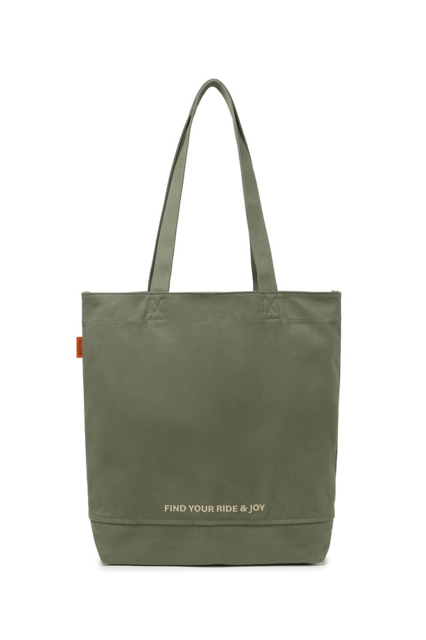 BROMPTON LONDON - 에코/캔버스백 - COLOR BLOCK LOGO ECOBAG - KHAKI (P255ATO402)