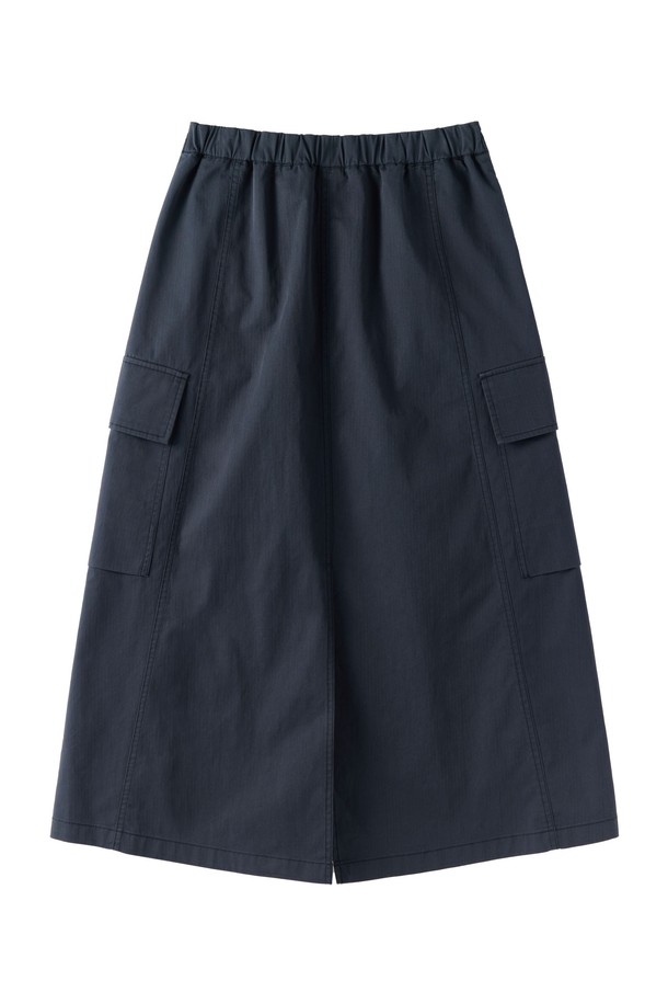 BROMPTON LONDON - 미디스커트 - W BRITISH CAMPER CARGO SKIRT - NAVY (P252WSK481)