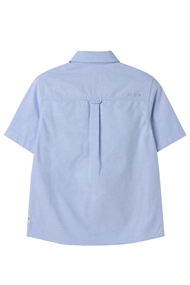 BROMPTON LONDON - 셔츠 - W OXFORD HALF SLEEVE COLLAR SHIRT - BLUE (P252WSH434)