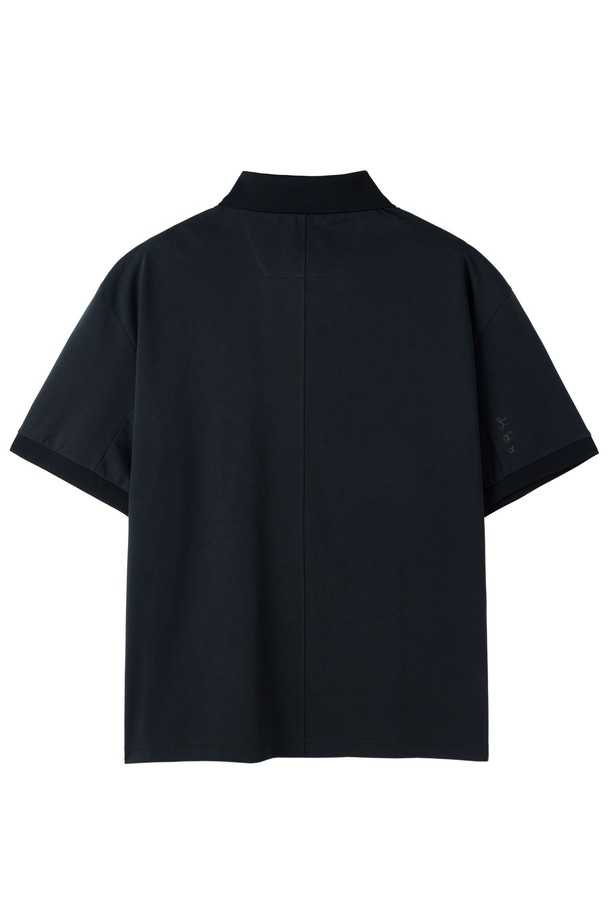 BROMPTON LONDON - 반팔티셔츠 - SUPIMA COLLAR T-SHIRT - BLACK (P252MPL130)