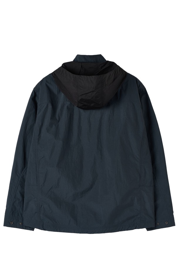 BROMPTON LONDON - 블루종/점퍼 - RIPSTOP HOOD DETACHABLE JUMPER - NAVY (P252MJP181)