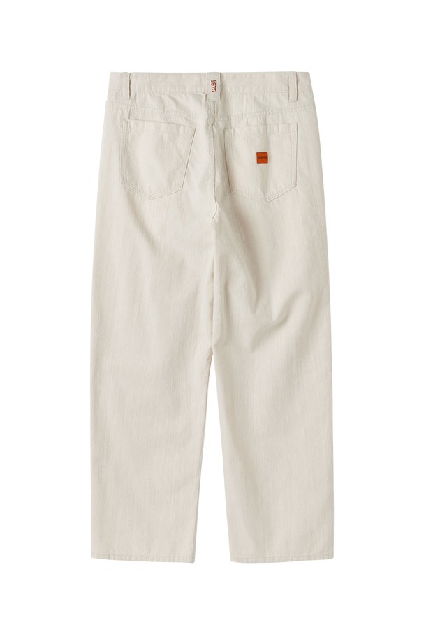 BROMPTON LONDON - 데님 - SUMMER WASHED DENIM TROUSERS - CREAM (P252MDP430)