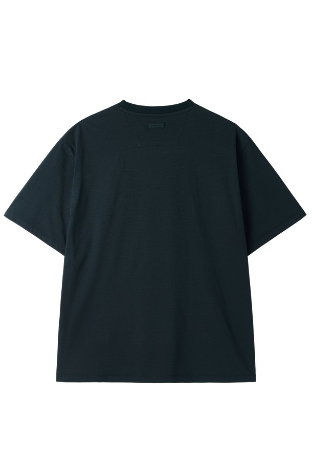 BROMPTON LONDON - 반팔티셔츠 - WOVEN COLOUR-BLOCKED ECOMADE T-SHIRT - T/BLUE (P252MTS133)