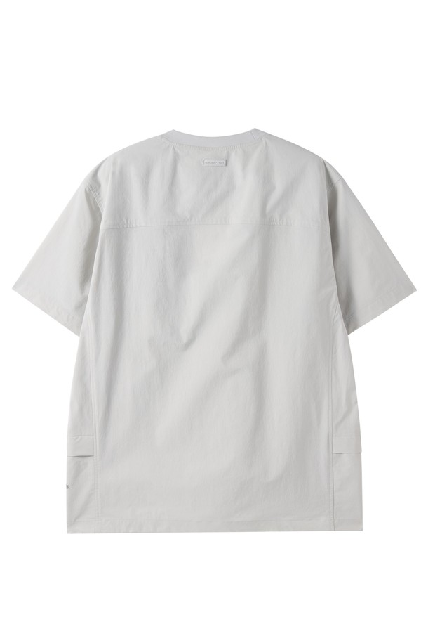 BROMPTON LONDON - 반팔티셔츠 - LIGHTWEIGHT NYLON HALF SLEEVE T-SHIRT - L/GREY (P252UTS184)