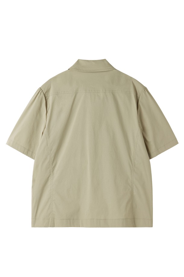 BROMPTON LONDON - 반소매 티셔츠 - W COOLWAVE HALF ZIP T-SHIRT - BEIGE (P252WPL186)