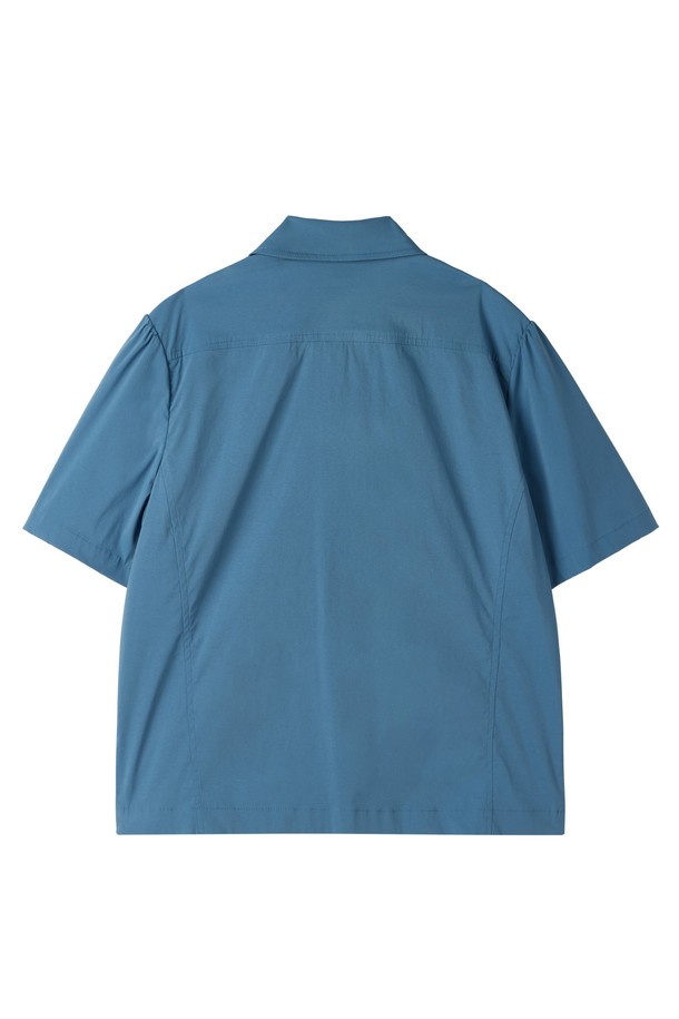 BROMPTON LONDON - 반소매 티셔츠 - W COOLWAVE HALF ZIP T-SHIRT - BLUE (P252WPL186)