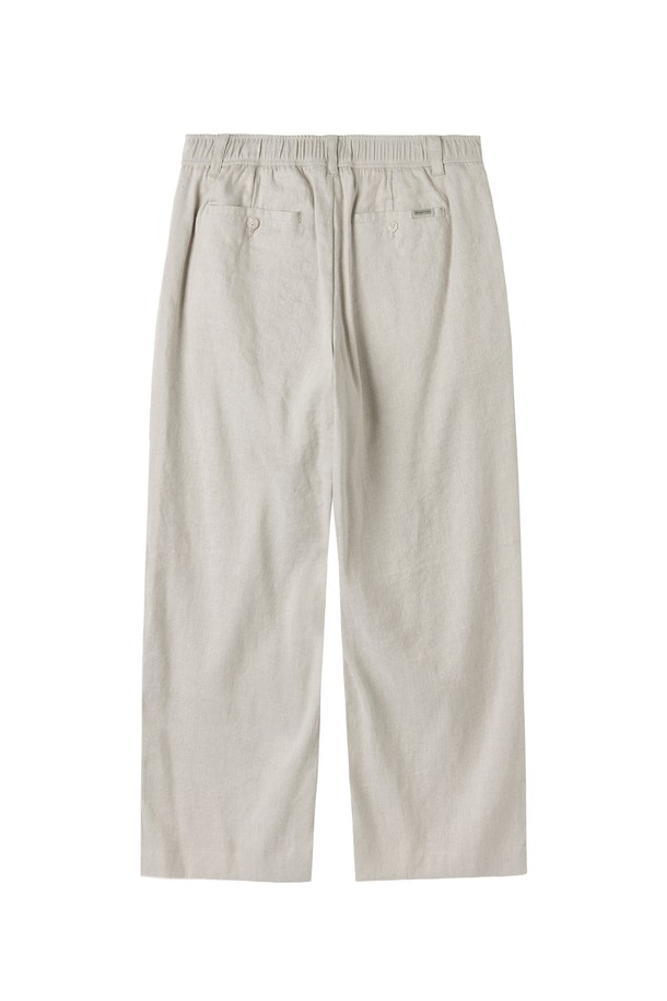 BROMPTON LONDON - 캐주얼팬츠 - LINEN ONE TUCK TROUSERS - OATMEAL (P252MPT431)
