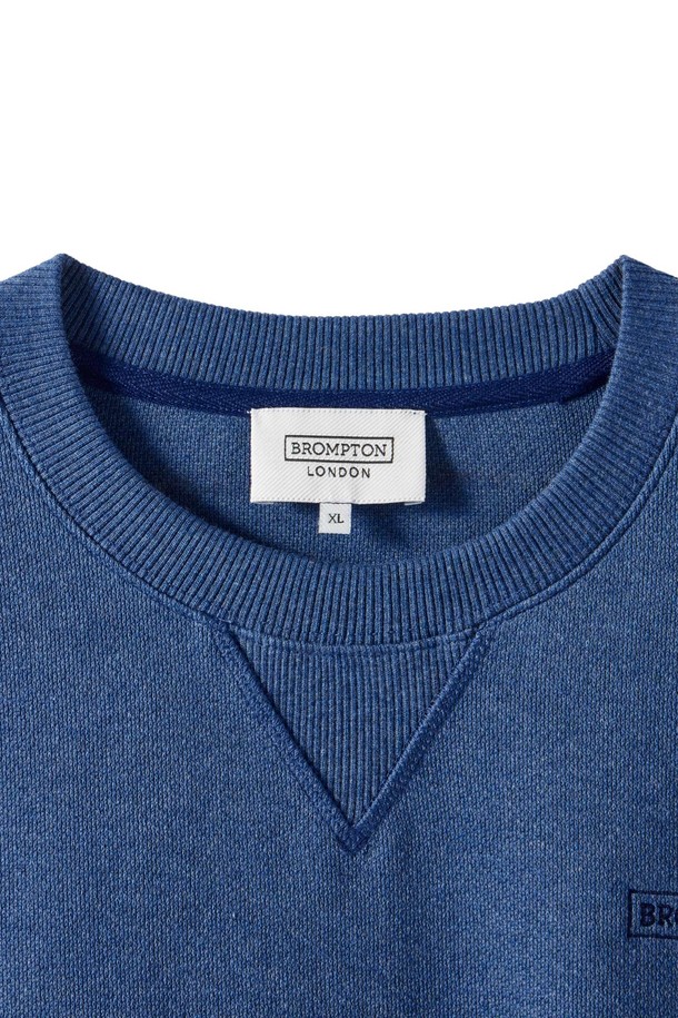 BROMPTON LONDON - 스웨트셔츠 - DIAGONAL JACQUARD SWEATSHIRT - BLUE (P251USW460)