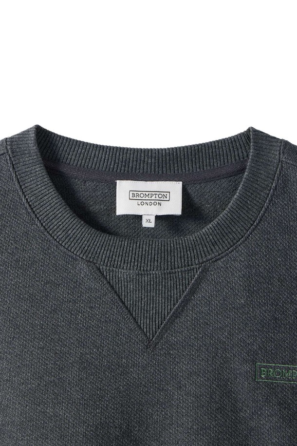 BROMPTON LONDON - 스웨트셔츠 - DIAGONAL JACQUARD SWEATSHIRT - CHARCOAL (P251USW460)