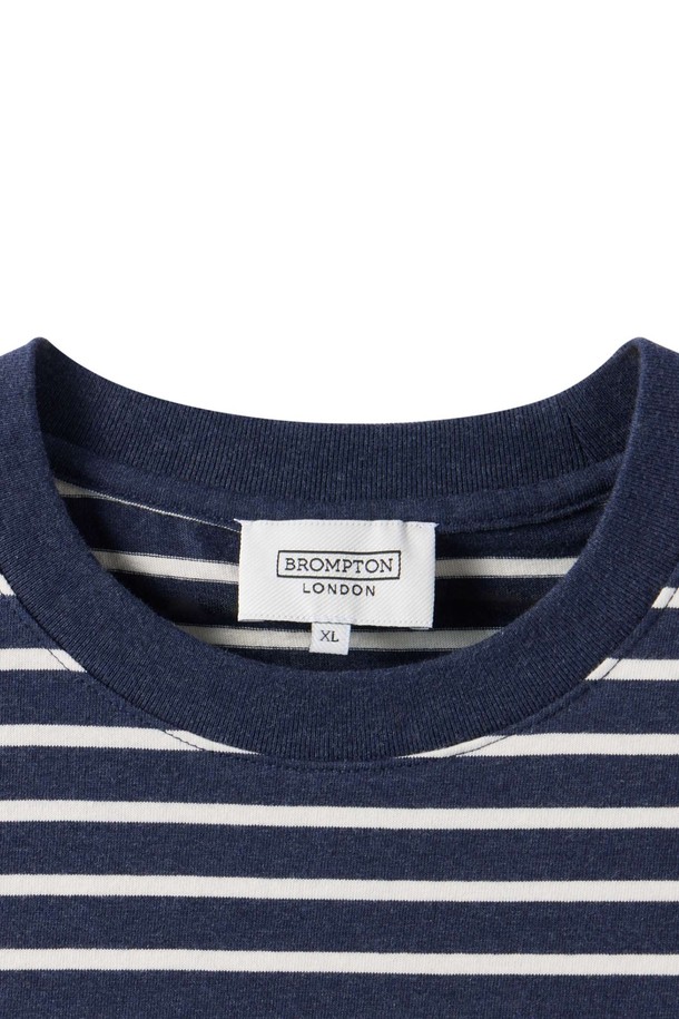 BROMPTON LONDON - 반팔티셔츠 - STRIPED HALF SLEEVED T-SHIRT - NAVY (P252UTS437)