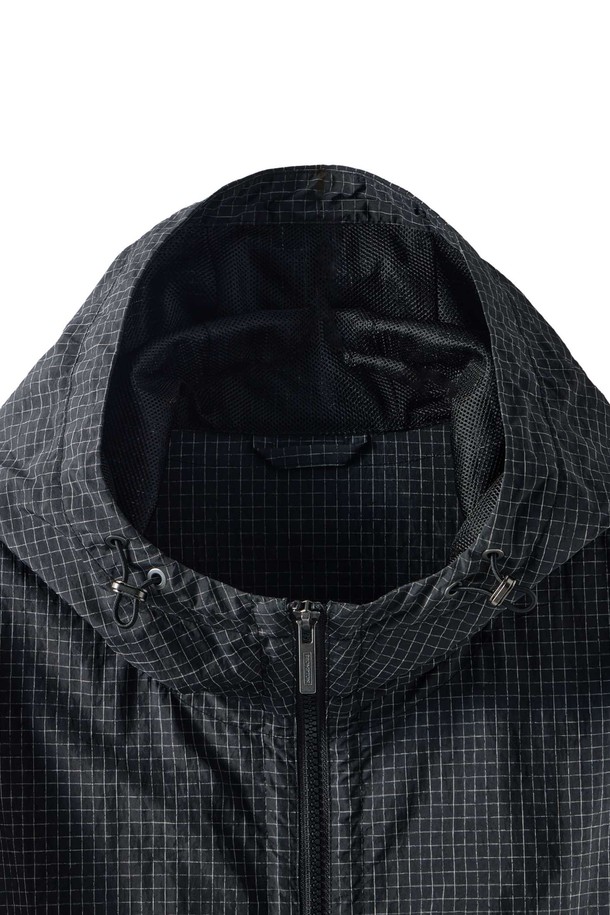 BROMPTON LONDON - 블루종/점퍼 - SLEEVES CHEQUERED HOOD JUMPER - BLACK (P251UJP103)